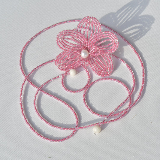 Handmade Beaded Flower Necklace Pixie