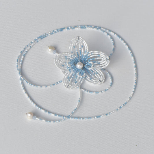 Handmade Beaded Flower Necklace Dewdrop